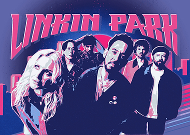Linkin Park Band Retro Poster