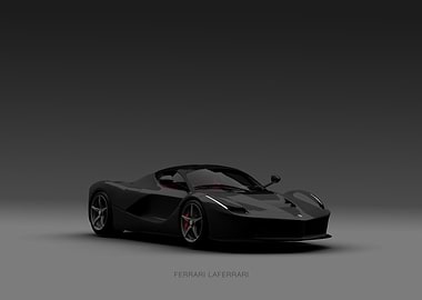 Black Ferrari LaFerrari Studio Shot