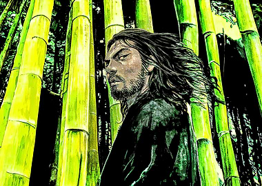 Samurai in Bamboo Forest