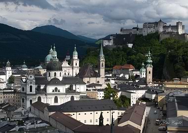 Salzburg Cityscape with Fortress Hohensalzburg