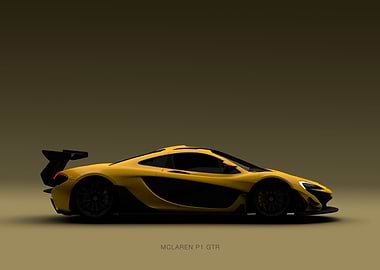 McLaren P1 GTR Yellow Car