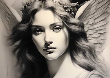 Monochrome Angel Portrait