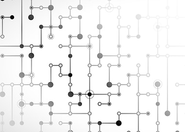 Abstract Network of Lines and Dots