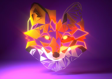 Geometric Fox Head