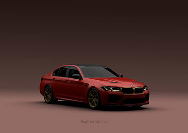 Red BMW M5 CS F90