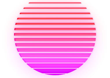 Pink and Red Striped Circle