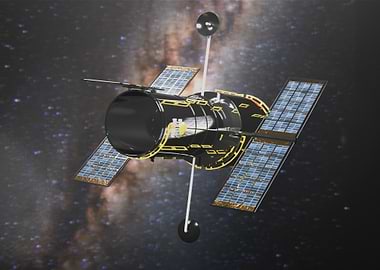 Hubble Space Telescope in Deep Space