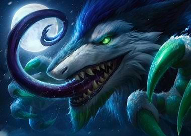 Sergal with Moonlit Background