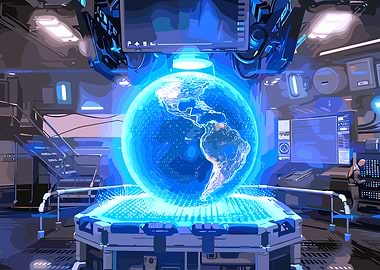 Xcom 2 Hologram in Laboratory