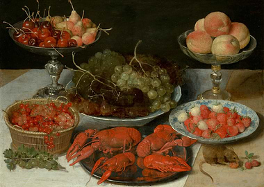 Still Life with Fruit and Lobster
