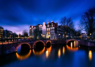 Amsterdam Canal at Night