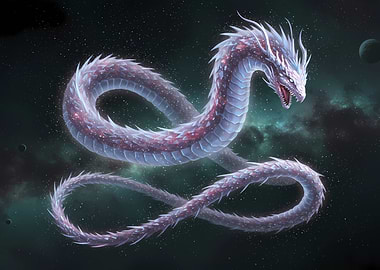 Cosmic Dragon Serpent in Space