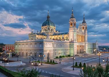 Almudena Cathedral, Madrid at Dusk