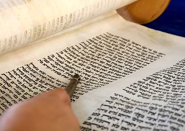 Torah Scroll with Yad Pointer