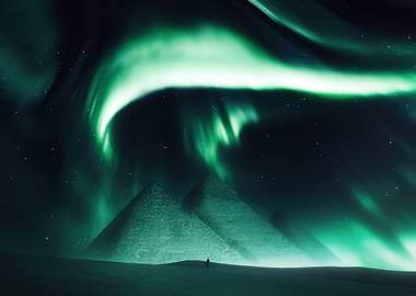 Pyramids Aurora Borealis