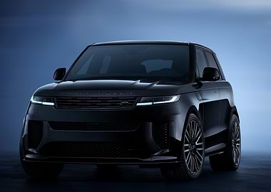 Black Range Rover Sport Front View