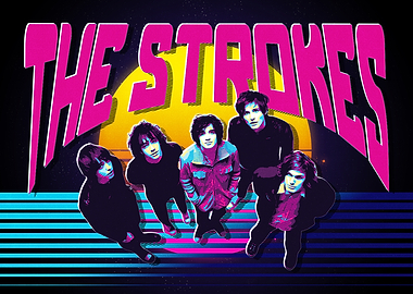 The Strokes Band Retro Art