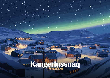 Kangerlussuaq, Greenland Night Scene