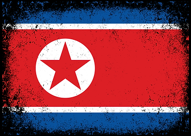 Distressed North Korea Flag