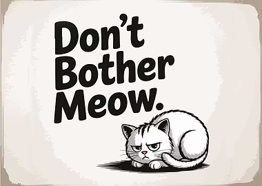Don't Bother Meow Grumpy Cat