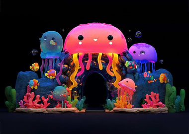 Jellyfish Reef Scene
