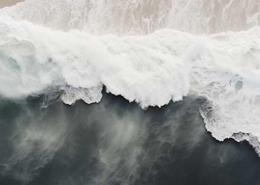 Aerial View of Ocean Waves