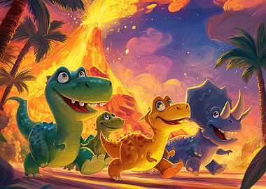 Dinosaurs Running Animal