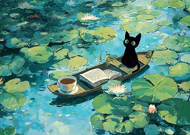 Cat Lily Pond Boat
