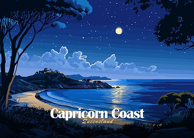 Capricorn Coast Queensland Night Landscape