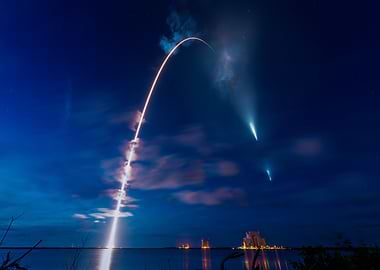 Rocket Launch at Night