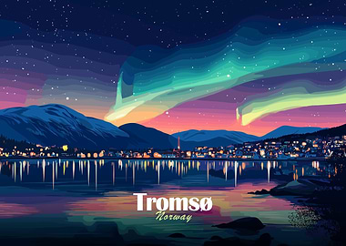 Tromsø Norway Aurora Borealis Nightscape