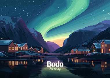 Bodo Norway Aurora Borealis Landscape