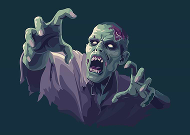 Cartoon Zombie Reaching Out