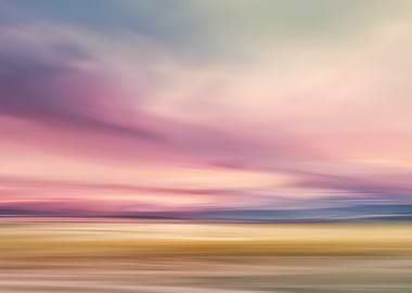 Abstract Landscape with Pastel Colors