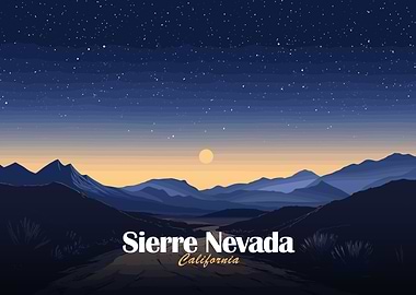 Sierra Nevada California Night Landscape