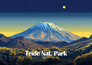 Teide National Park, Spain at Night