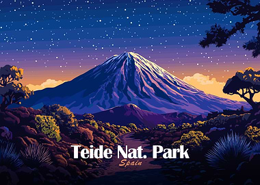 Teide National Park, Spain at Night