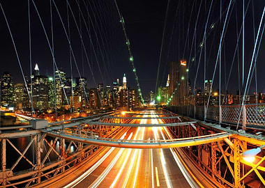 brooklyn bridge at night