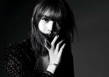 LISA Black and White Portrait