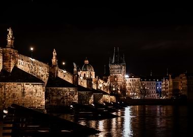 Charles Bridge at Night, Prague
