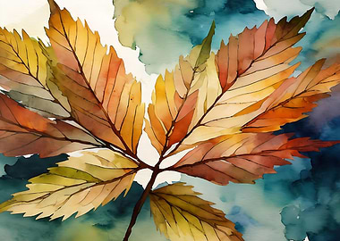Watercolor Autumn Leaves