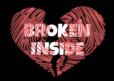 BROKEN INSIDE – Fingerprint Heartbreak Art