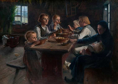 Family Meal Painting