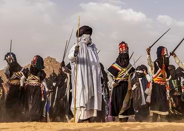 Tuareg Warriors in the Sahara Desert