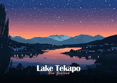 Lake Tekapo, New Zealand at Night