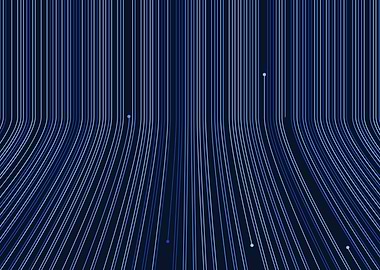 Abstract Blue Lines Perspective