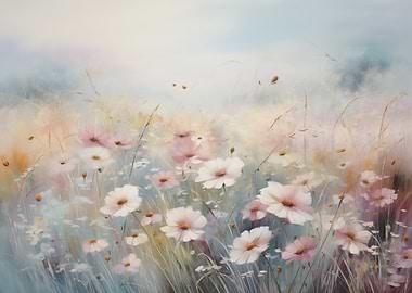 Floral Field Pink Flowers