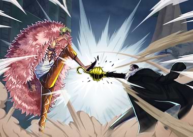 Iconic Painted Donquixote Doflamingo vs Crocodile