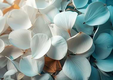 White and Blue Flower Petals