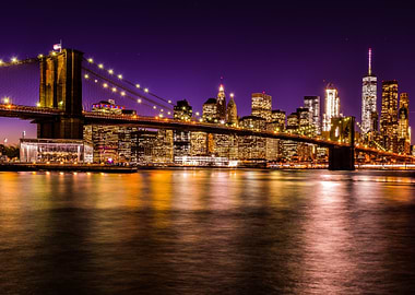 brooklyn bridge at night